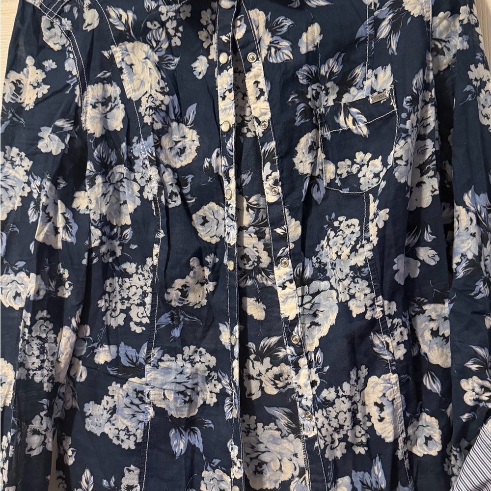 Guess Navy Floral Shirt